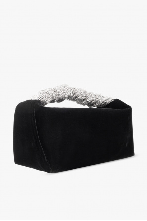 SchaferandweinerShops Grenada - Black 'Scrunchie Mini' velvet handbag Alexander  Wang - crochet crystal-embellished mini bag Weiß